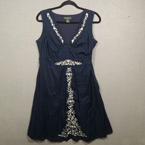 eddie bauer Womens Size 12 Tank Knitted Blue Sundress‎